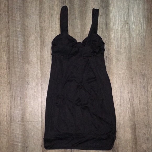 097. Cache Black Dress with straps - Size Small - Picture 3 of 6